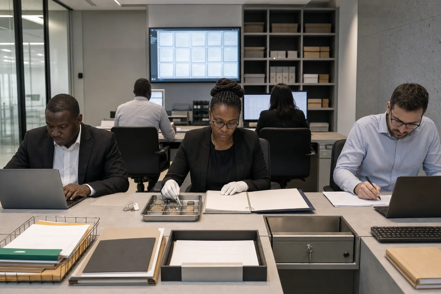 Exchange principals signing a verified-asset mandate