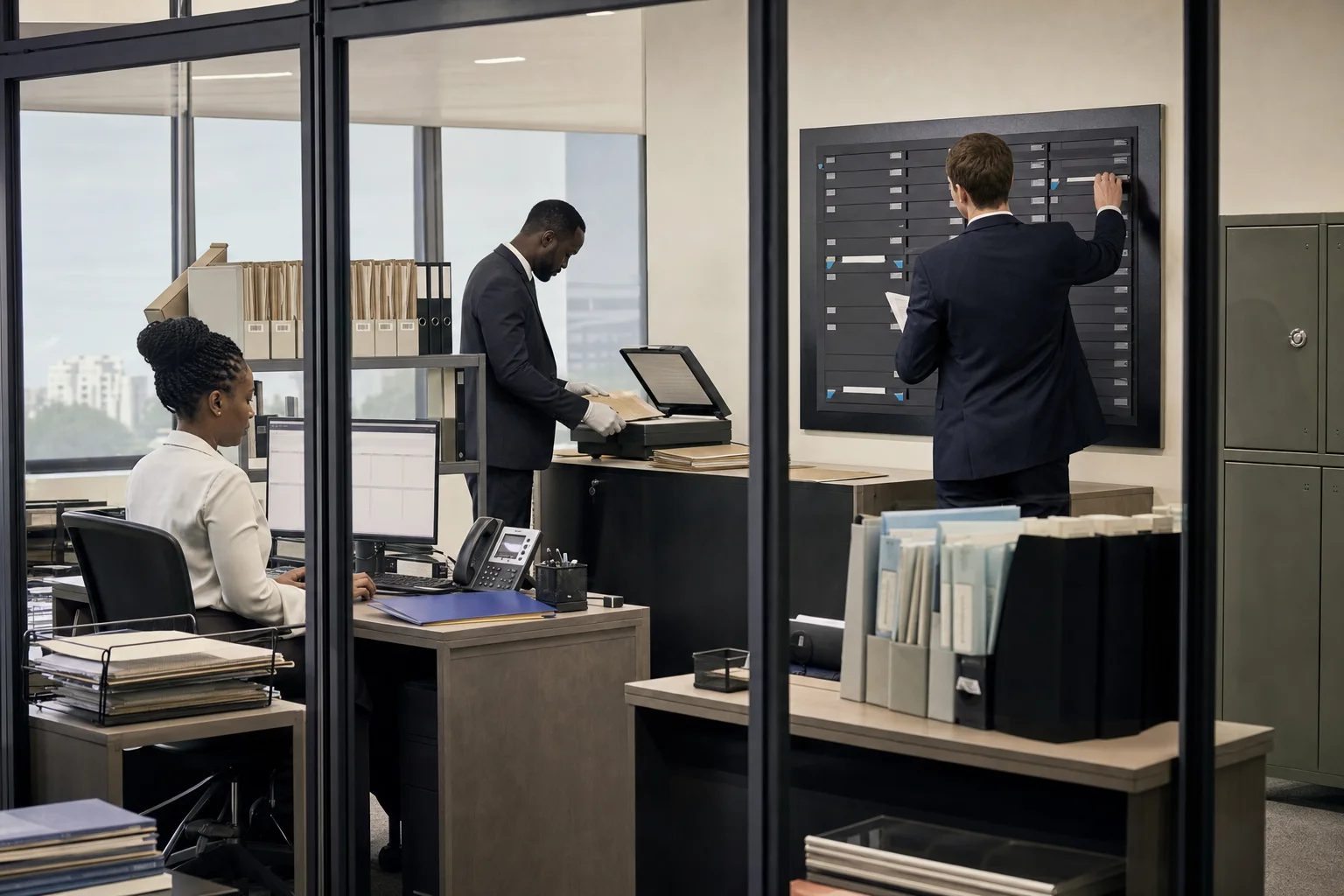 Corridor operations reviewed from an exchange office above the rail terminal