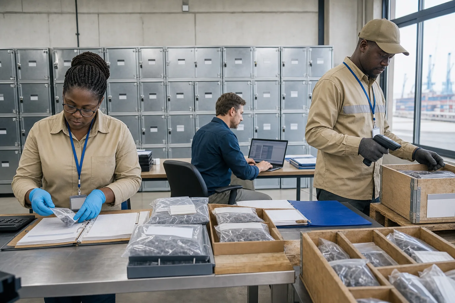 Asset management team reviewing allocations against verified holdings