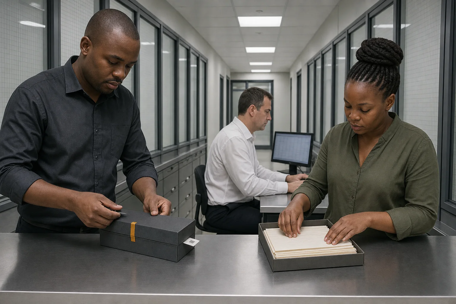 Asset management team reviewing allocations against verified holdings