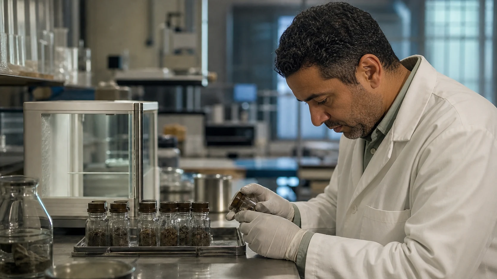 African Mineral Assay Specialist Completing an Independent Verification