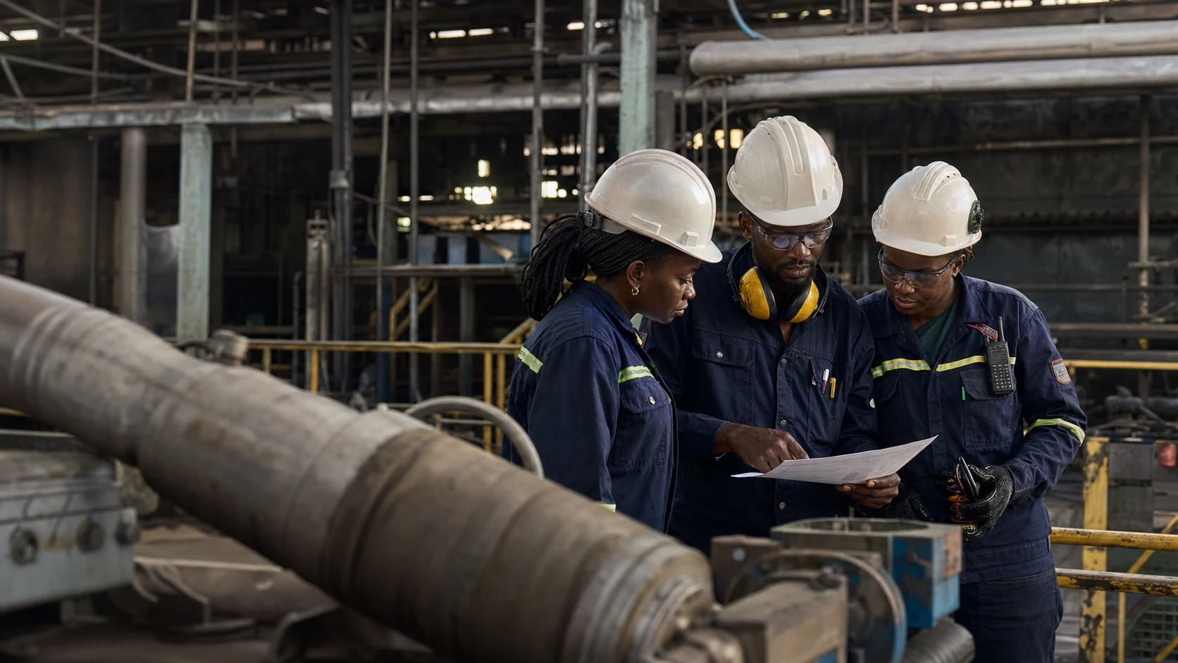 African Industrial Operators Reviewing Process Conditions