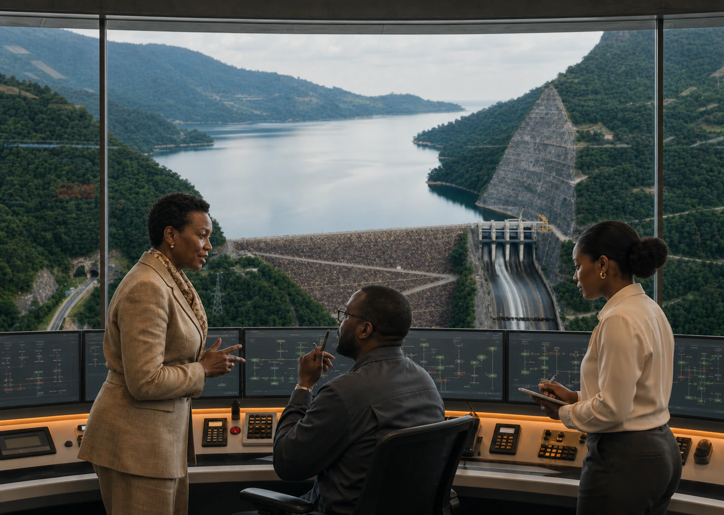 Hydroelectric generating station