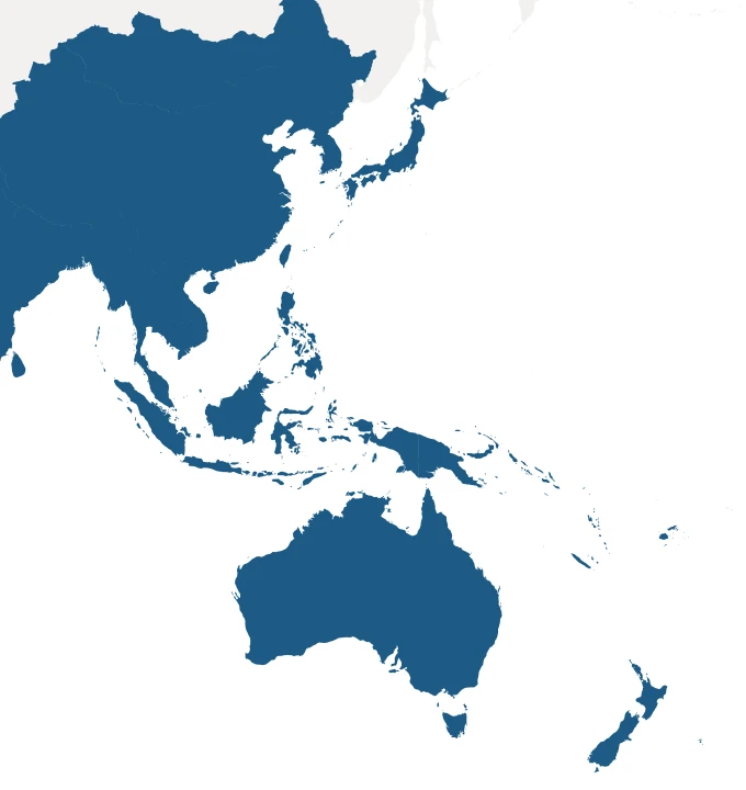 Map of Asia Pacific