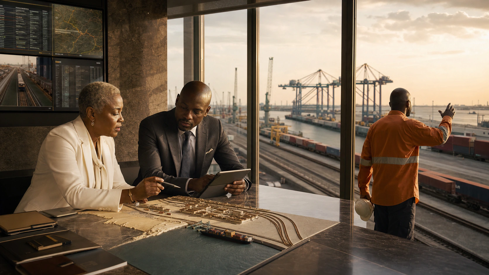 Corridor operations reviewed from an exchange office above the rail terminal