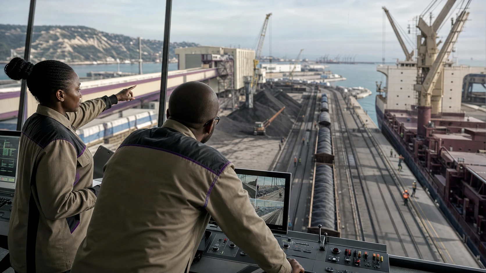 Corridor operations reviewed from an exchange office above the rail terminal